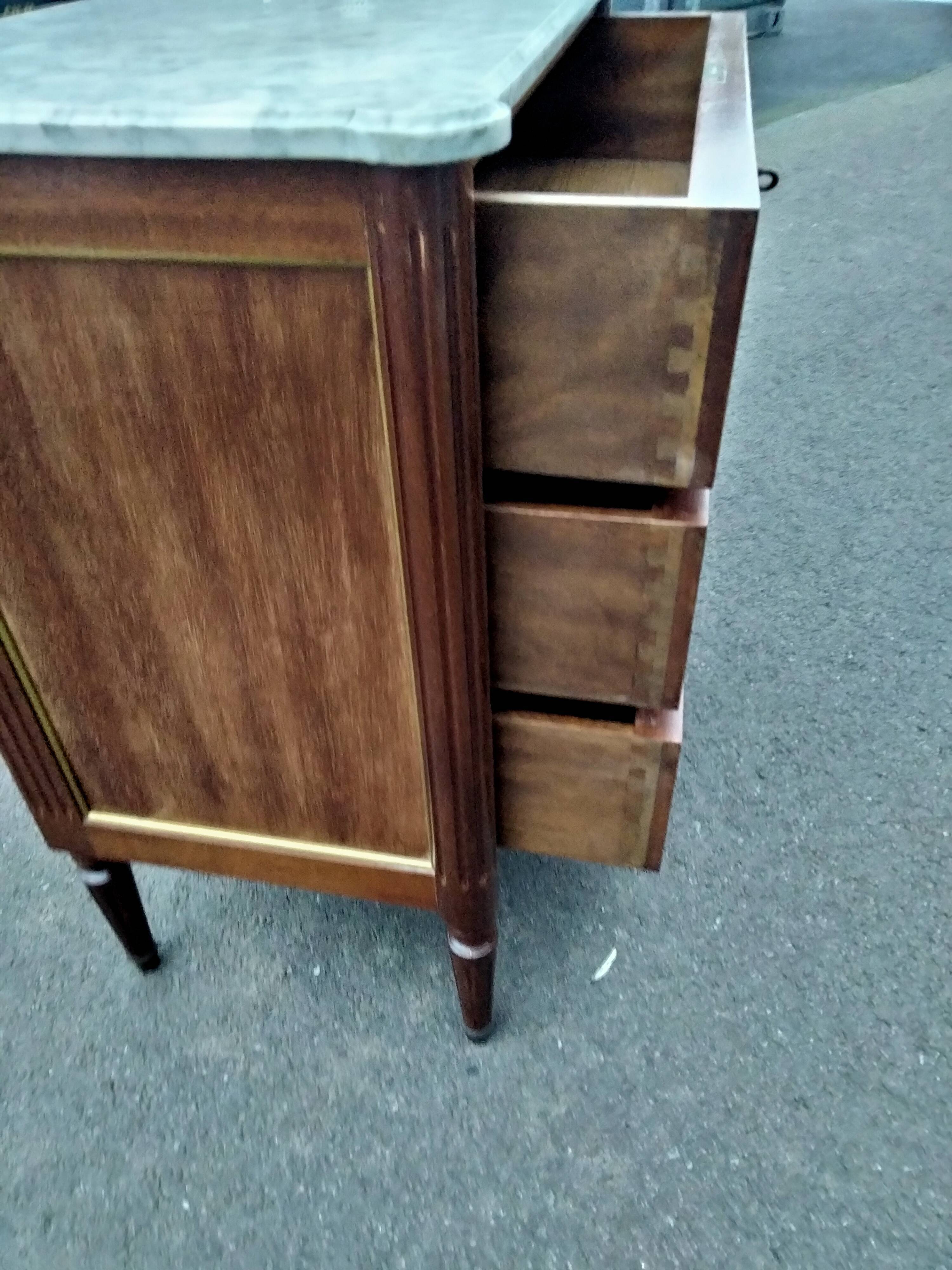 Commode style louis xvi ancienne plateau marbre