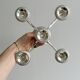 Antique five-branch chandelier in lightweight metal