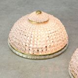 Mid-Century Czech Crystal and Brass Wall Lamp in Brass, 50s, set of 2