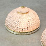 Mid-Century Czech Crystal and Brass Wall Lamp in Brass, 50s, set of 2