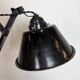 Industrial Black Enamel Scissor Wall Lamp, 1930s