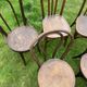 Set of 8 mismatched bistro chairs