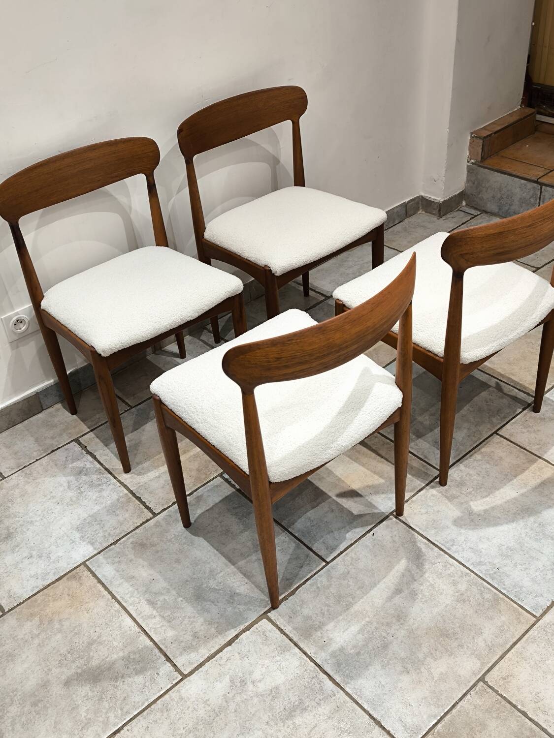 4 vintage Scandinavian teak chairs by Johannes Andersen 1960