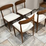 4 vintage Scandinavian teak chairs by Johannes Andersen 1960