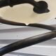 Vintage floor lamp snake metal travertine foot with murano