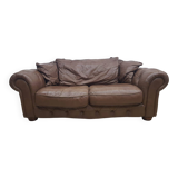 Mid-Century, Chesterfield sofa, natural leather