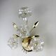 Pair of hibiscus floral sconces, frosted Murano glass, Italy, 1970s