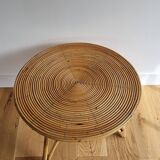 Round rattan coffee table