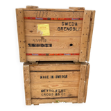 Loft deco vintage wooden storage box