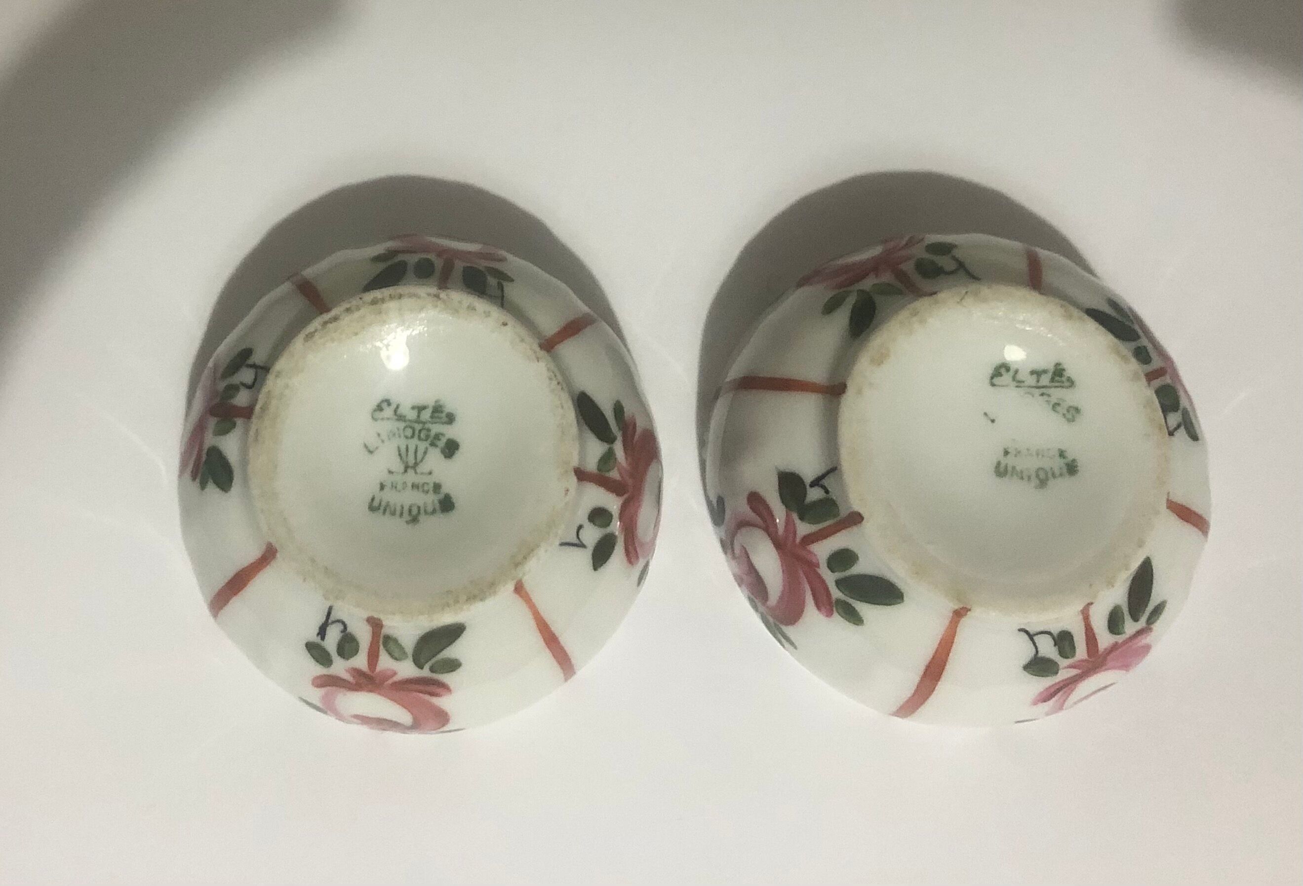 Pair of salerons Léon Texeraud dit Elté Limoges