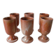 Old service of 6 mazagrans stoneware cup pottery deco kitchen countryside