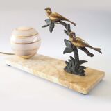 Marble and bronze lamp