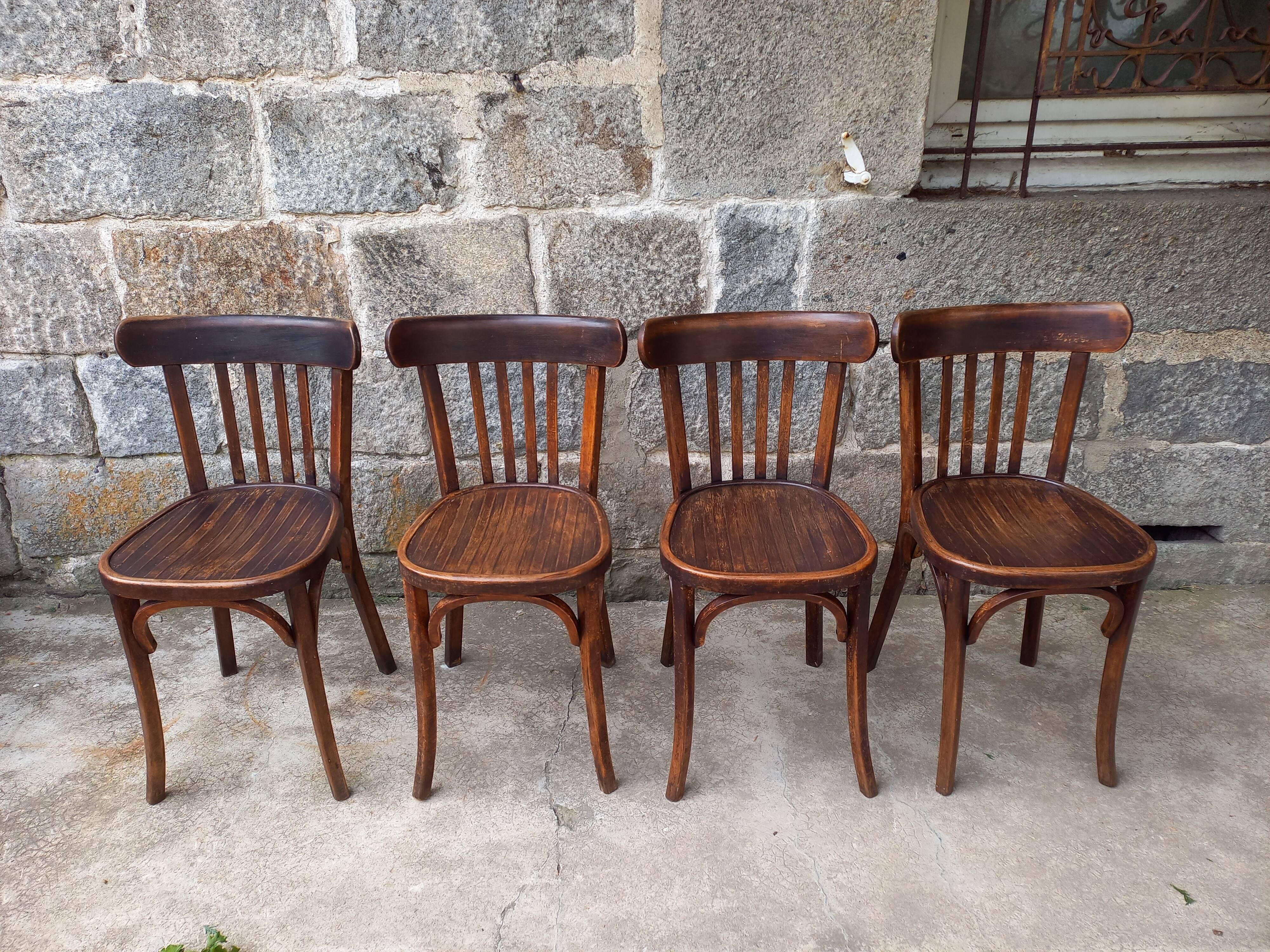 Set de 4 chaises bistrot Baumann