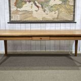 Table de ferme anglaise en pitch pin , fabrication des années 80