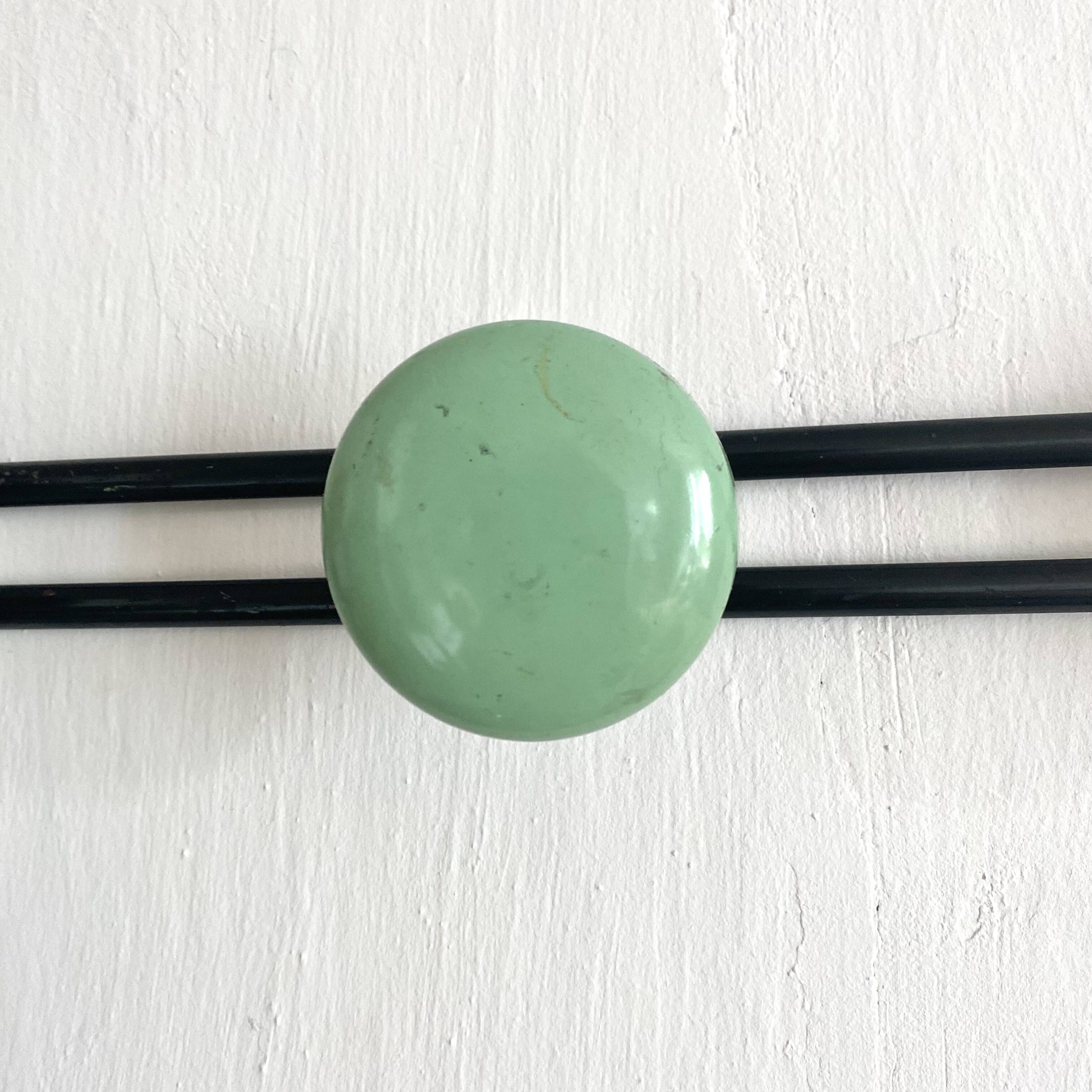 Vintage wall coat rack with 5 hooks