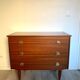Commode vintage bois pieds compas