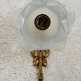 Glass paste flower applique