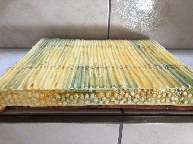 Straw porcelain cheese tray