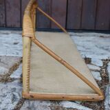 Rattan wall shelf