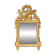 French gold mirror with a Louis XVI style pediment c. 1940/50 (95*54 cm)