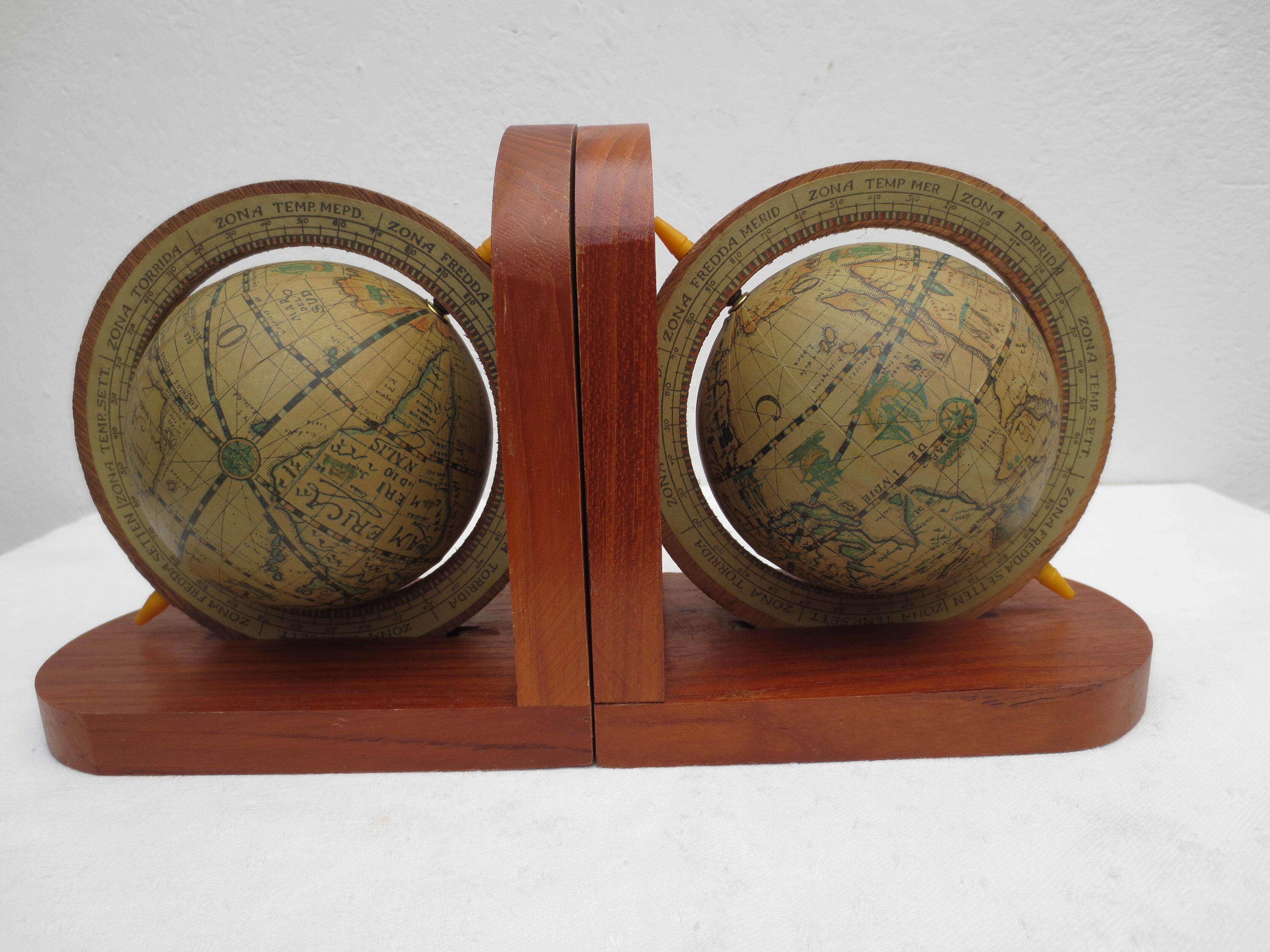 Pair of world bookends