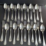 12 Christofle table forks and 12 spoons