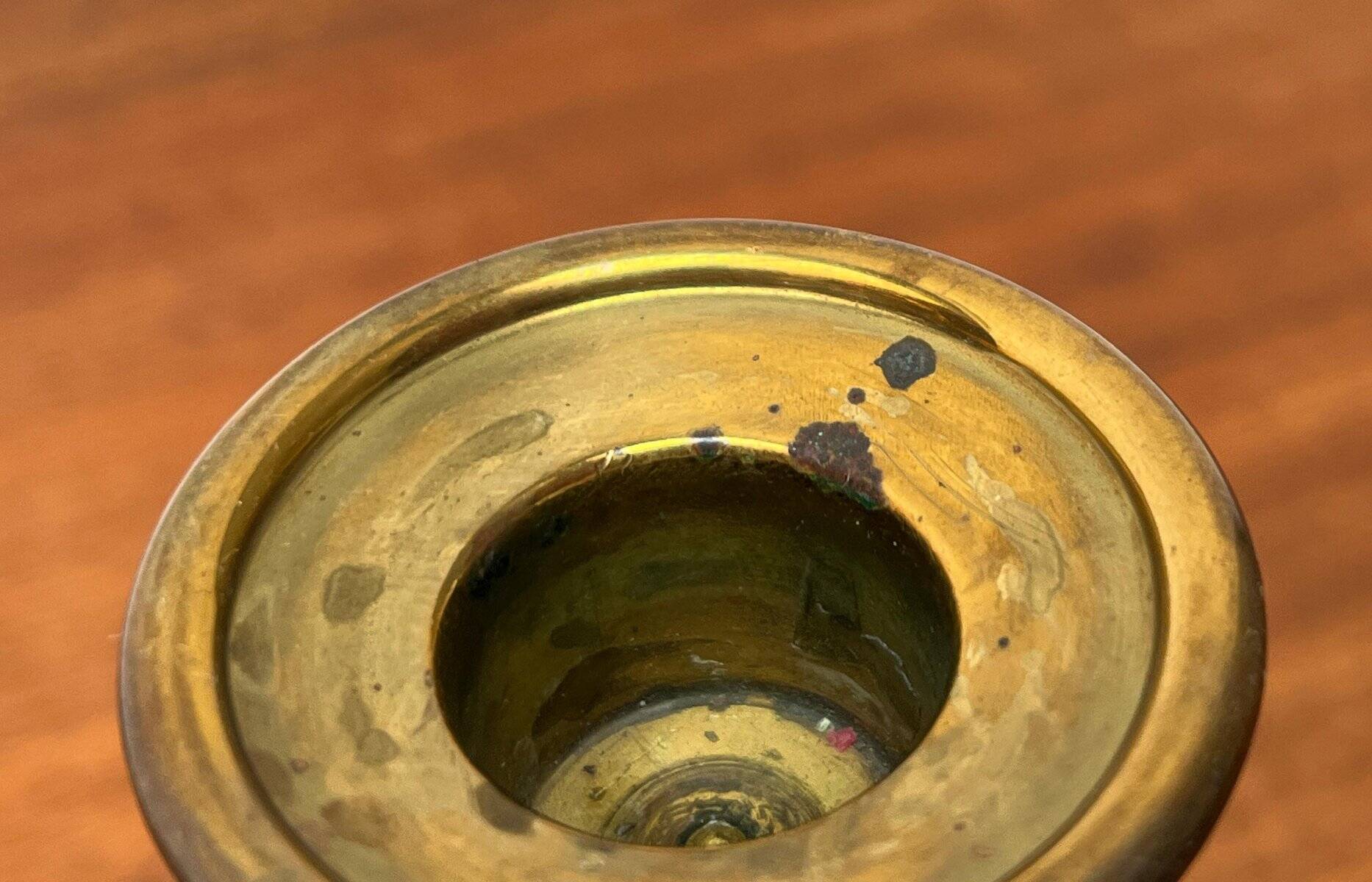 Danish brass candle holders from the mid-century by Boyes Metalkunst, 1960s, set of 2.