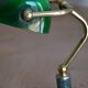 Lampe de banquier socle en marbre vert
