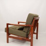 Vintage armchair green olive design by Z.Baczyk 1965