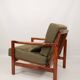 Vintage armchair green olive design by Z.Baczyk 1965