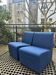 Paire de chauffeuses bleu nuit – esprit contemporain