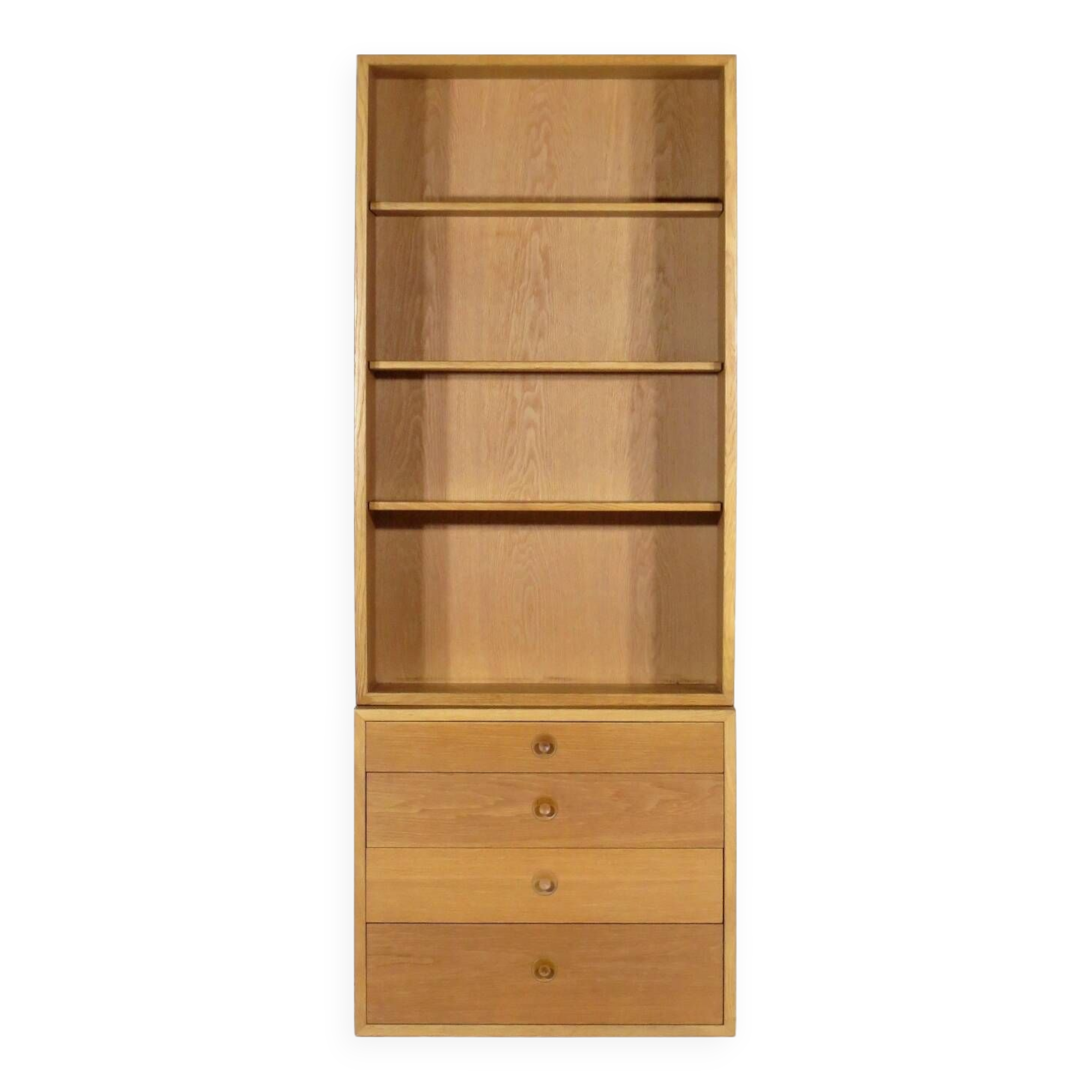 Vintage midcentury chest of drawers bookcase cabinet in oak by Børge Mogensen, 1960s