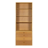Vintage midcentury chest of drawers bookcase cabinet in oak by Børge Mogensen, 1960s