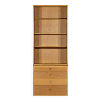 Vintage midcentury chest of drawers bookcase cabinet in oak by Børge Mogensen, 1960s