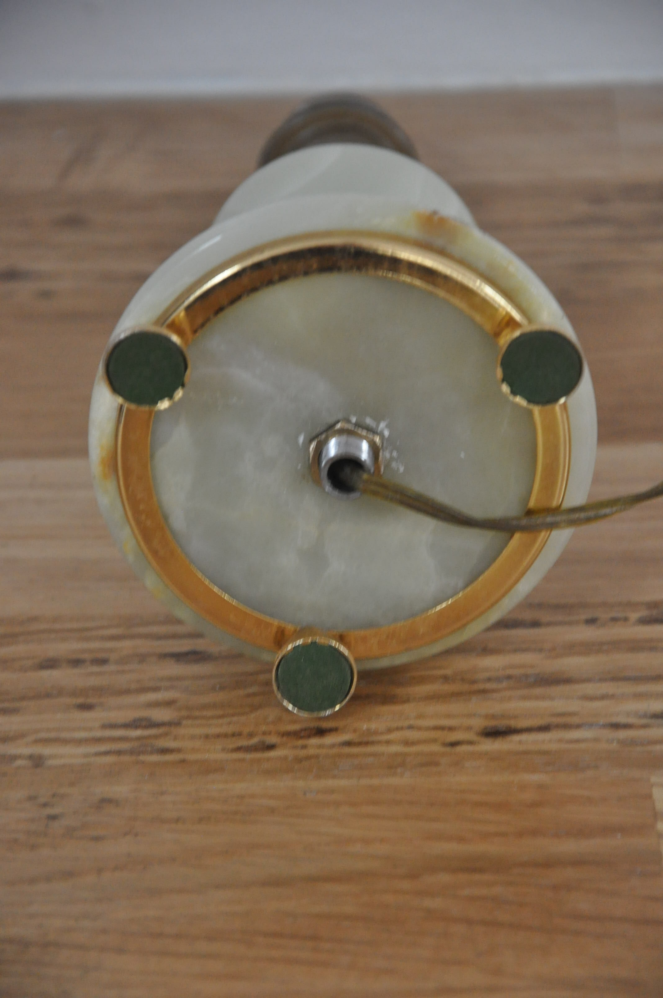 Lamp base in onyx and brass 60s