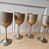 Set of 4 Calisse Brass Glasses