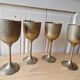 Lot De 4 Calisse Verre En Laiton