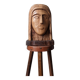 Handcrafted sculpture of the head of Christ in elm.