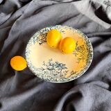 Gien iron clay compote bowl, “Floreal” model