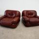 Set of two leather Sapporo lounge chairs by Mobil Girgi