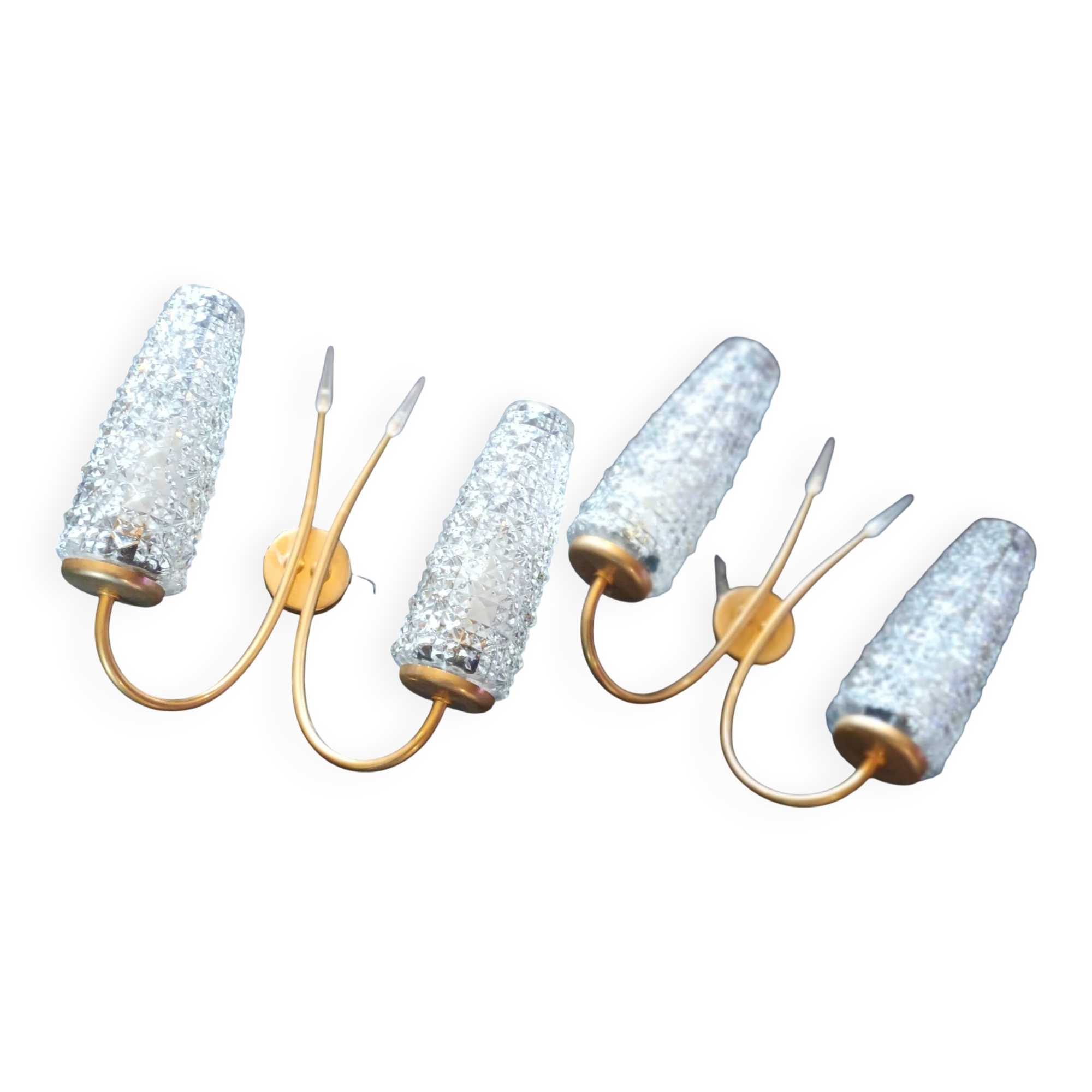 Pair of double wall lights from the 70s.