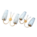 Pair of double wall lights from the 70s.