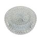 Massive Belgium Vintage Pressed Glass Mid-Century Rosette Ceiling Lamp Wall