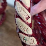 Pair of ceramic candlesticks, Vallauris