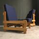 Rare pair of niko kralj 'dota' system lounge chairs, 1970's