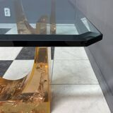 Glass coffee table in the style of marie-claude de fouguieres 1970s