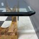Glass coffee table in the style of marie-claude de fouguieres 1970s