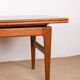 Table danoise monte et baisse en teck, 1960