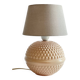 Pale pink ceramic lamp from the 90s