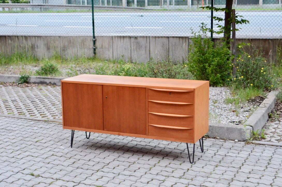 MID Century A.M.T Sideboard Germany Cabinet Walnut Minimalist